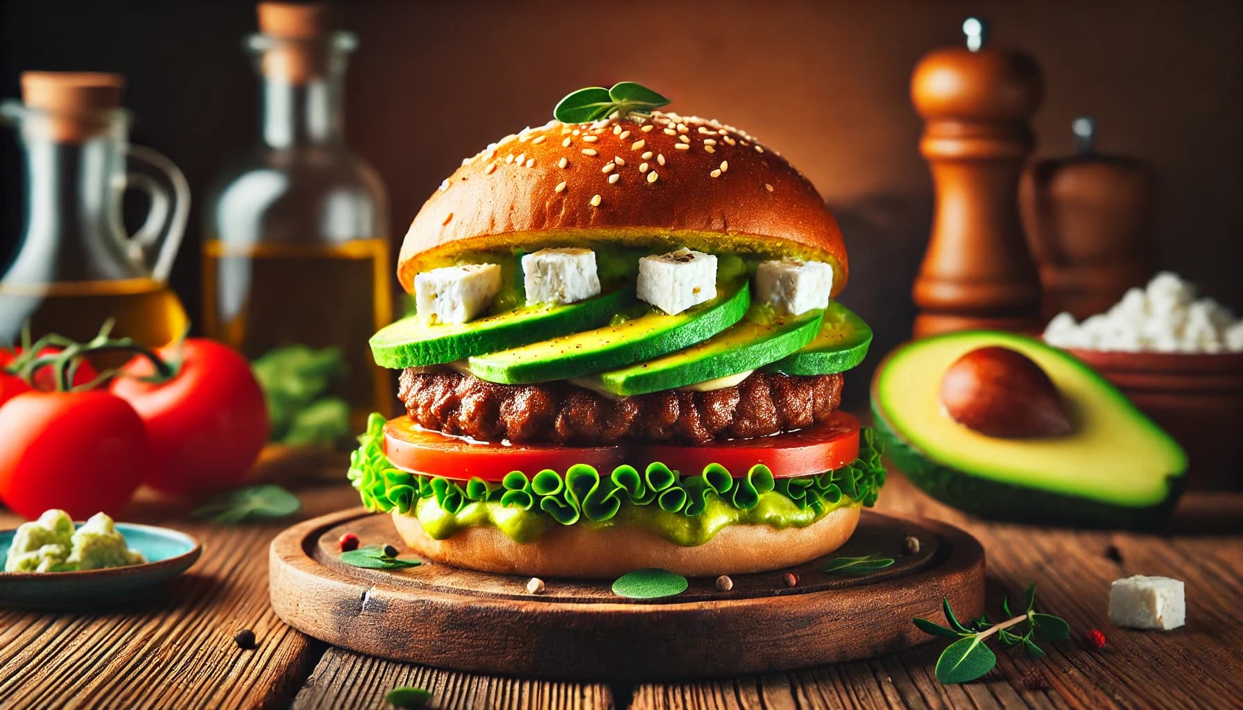 Hamburguesa con Aguacate