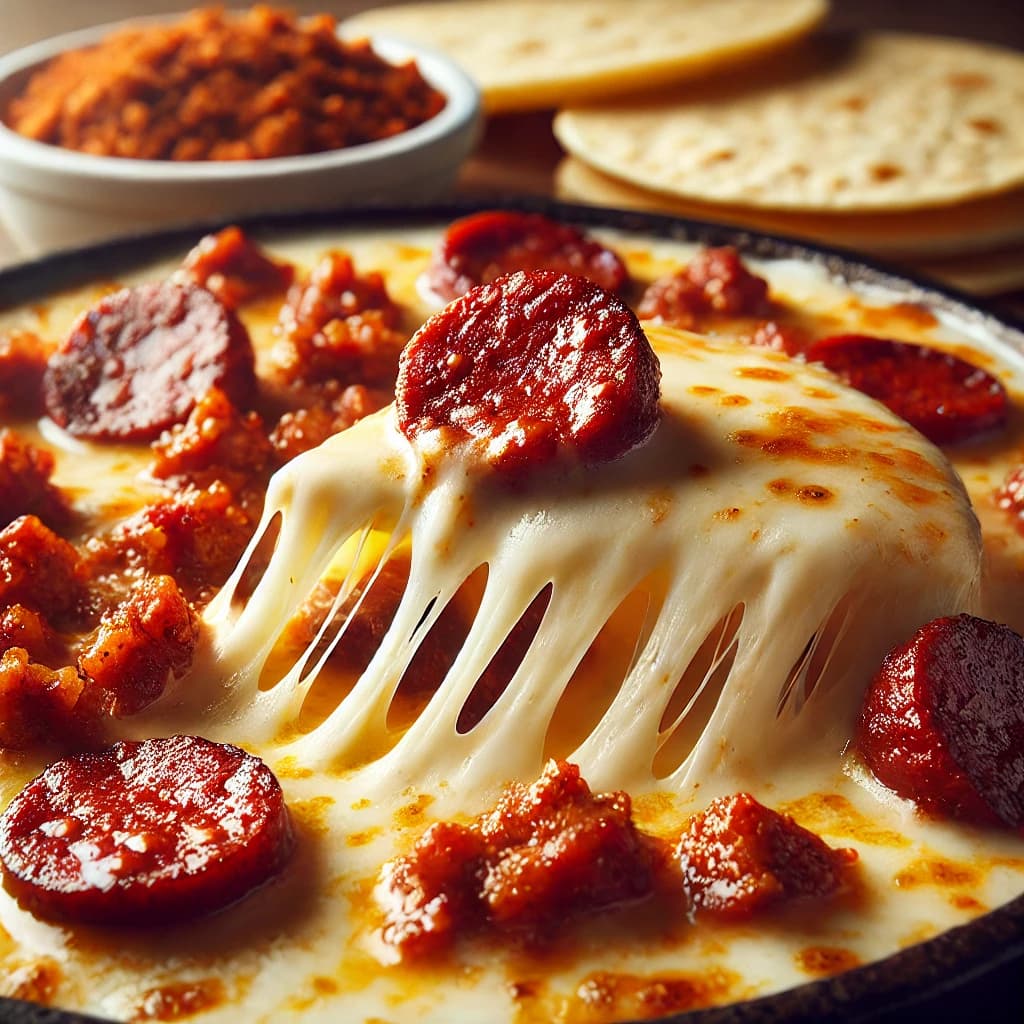 Queso Fundido con Chorizo